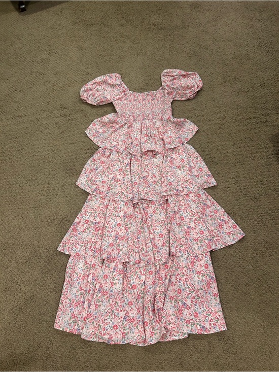 Entro Dresses & Skirts - entro Pink Floral Tiered Maxi Dress